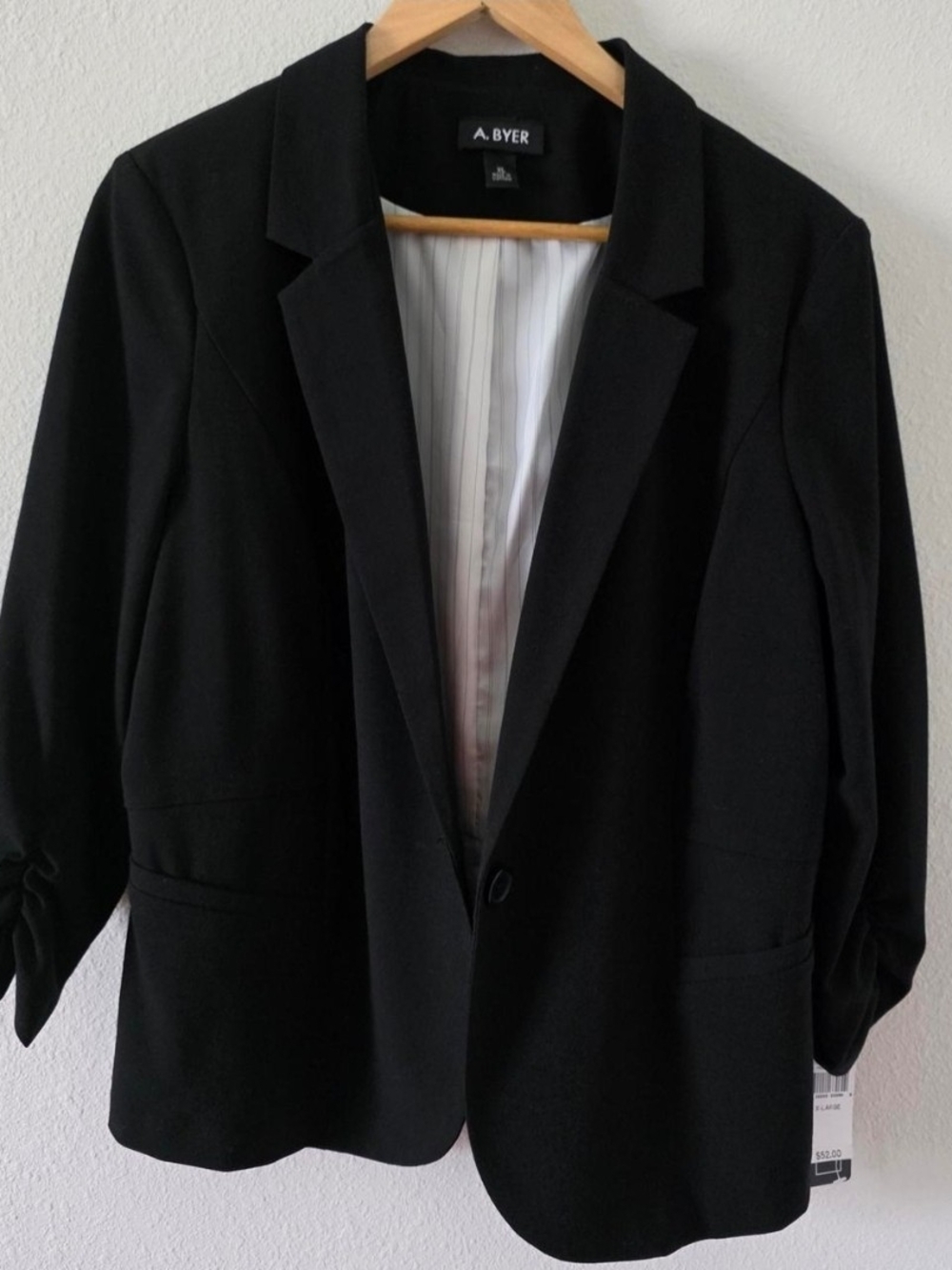 A. Byer Black Single-Button Women's Blazer New With Tags